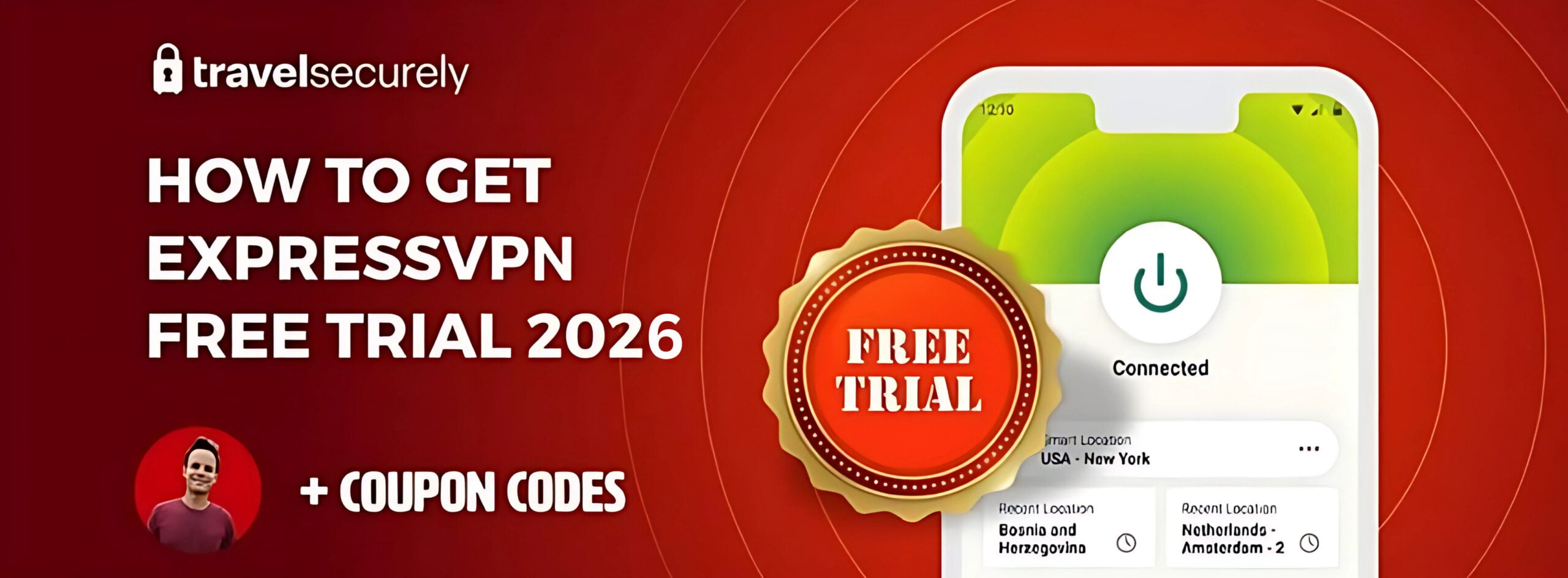 a banner image displaying how to get an ExpressVPN free Trial